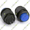 4PIN ROUND R16-503 SPST PUSH TO Make BUTTON with Light (BLUE)